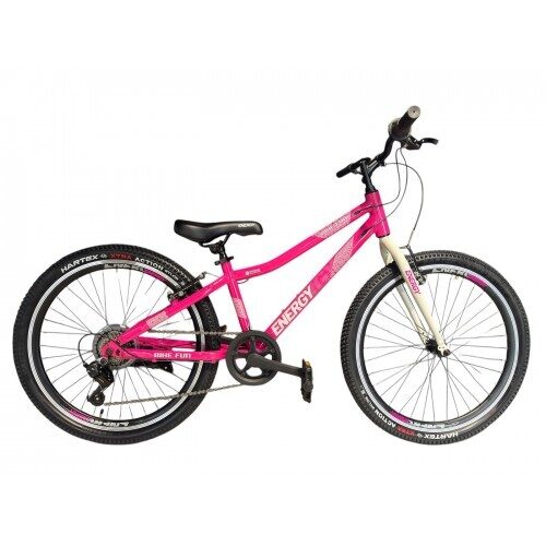 Energy Bike Fun 24" - Neon Pink White - 7 speed